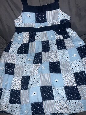 Janie and Jack Blue Skies Floral Patchwork Dress